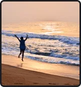 Plage de Ouidah au coucher du soleil